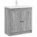 vidaXL Badkamer onder Wastafel Kast Grijs Sonoma 78,5 x 37,5 x 81 cm