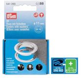 Prym Ringen met schijven 11mm zilverkleurig 20 stuks