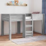 vidaXL Stapelbed voor kinderen, sonoma grijs, 80 x 200 cm, bewerkt hout