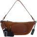 Coccinelle Sac bandoulière en cuir Paki Smart To Go Suede Bimaterial Crossover Bag Cognac Lichtbruin