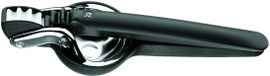 Sans marque Presse-agrumes manuel 26 cm, plastique avec cône presse-agrumes en acier inoxydable, Noir