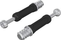 vidaXL Cam lock bout 2 st zilver en zwart M6 x 40 mm metaal