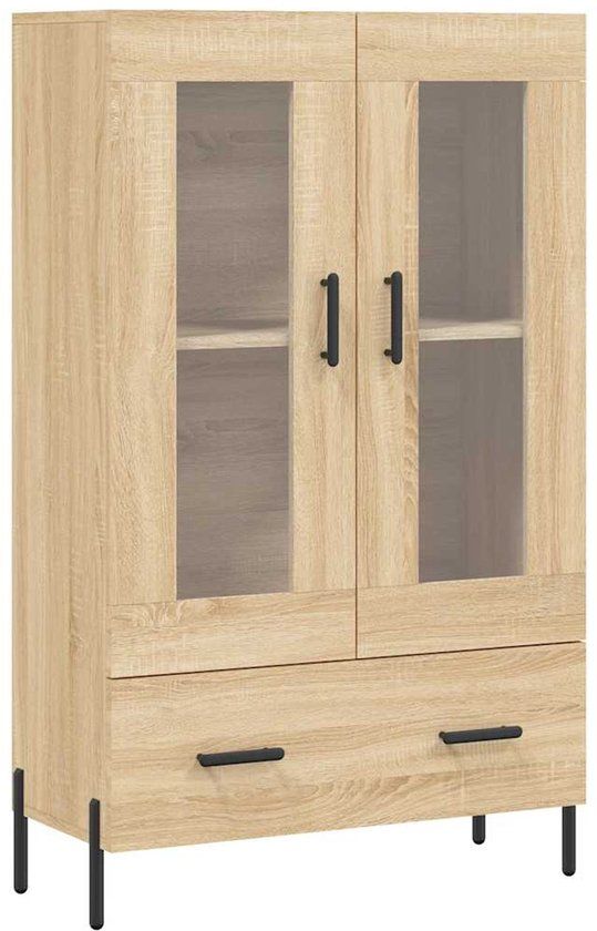 vidaXL Hoge kast 69,5x31x115 cm bewerkt hout sonoma eikenkleurig