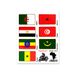 4R Quattroerre.it 8215 stickers vlaggen Vlag Ride Tour Stickers Afrika 2 voor motorkoffer, 16 x 13,5 cm