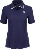 Fila Zadina Tennispolo Marine Blauw Korte Mouw Polyester Unisex XS