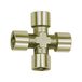 Riegler Kruisstuk, 4 x binnen, G 1/8, SW 10, messing vernikkeld