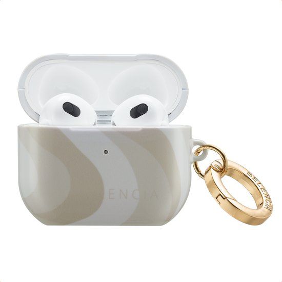 Selencia Case - Hoesje geschikt voor AirPods 3 (2021) - Desert Waves Beige