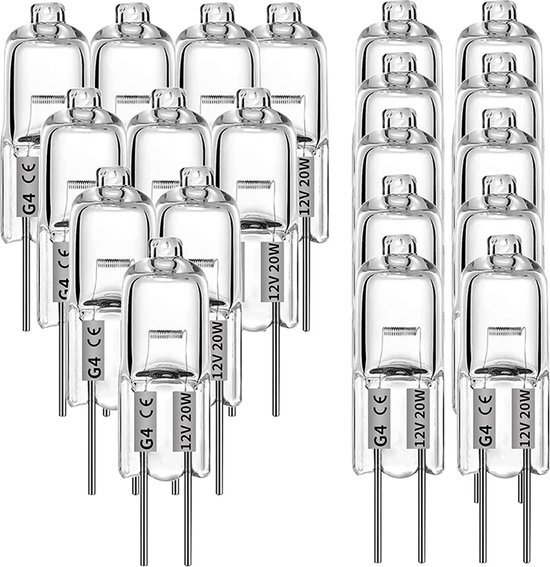 10-PACK - G4 HALOGEEN LICHTBRON - 20 WATT - 12V - DIMBAAR