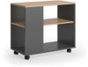 Vicco Marian Table basse – 70 x 36.6 cm avec roulettes Chêne or/anthracite