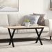 Maison Exclusive Table de conférence avec piètement en X, 90x40x45 cm, en pin et acier