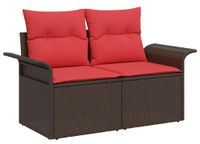 vidaXL Tuin Sofa Set 7 st Bruin poly rattan