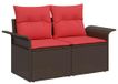 vidaXL Tuin Sofa Set 7 st Bruin poly rattan