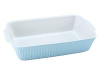 CreaTable Ovenschaal rechthoekig, aardewerk, ovenbestendig tot 250°C, vaatwasmachinebestendig, blauw, 33053, 34 x 20 x 6 cm