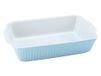 CreaTable Ovenschaal rechthoekig, aardewerk, ovenbestendig tot 250°C, vaatwasmachinebestendig, blauw, 33053, 34 x 20 x 6 cm