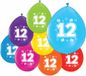 Globos Ballonnen 12 jaar verjaardag, 8 stuks, mix