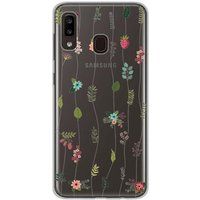 Montee de fleurs Bedrukt siliconen hoesje compatibel met Samsung Galaxy A20e