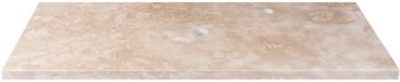 Saniclass Travertine Topblad - 100x46cm - 1 kraangat - 1 sifon-uitsparing - gemeleerd natuursteen