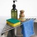 Égouttoir triangulaire pour cuisine avec revêtement en silicone