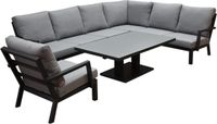 AVH-Collectie New York Antraciet Hoekbank Loungeset 6-delig