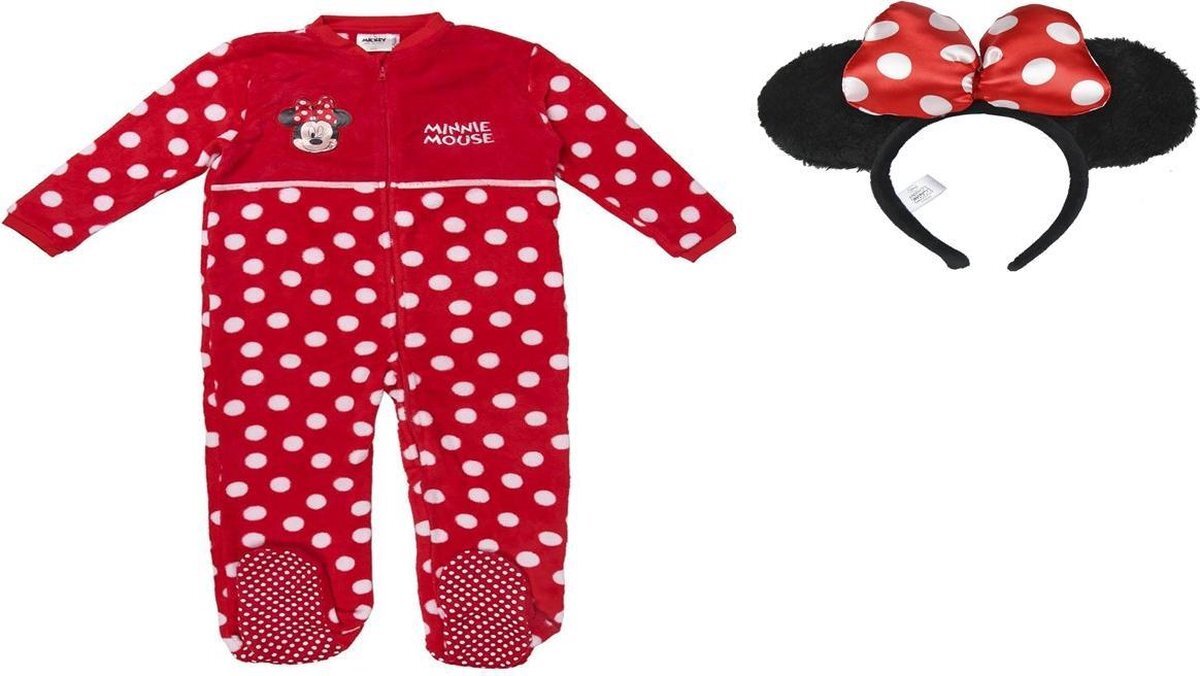 Disney Minnie Disney - Minnie Mouse - Onesie - 2 jaar - lengte 70 cm - met gratis haarband