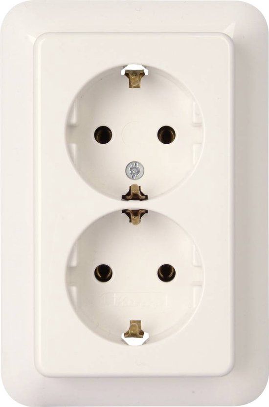 Kopp Rivo Wandcontactdoos Inzetstuk - Zuiver wit (RAL 9010)