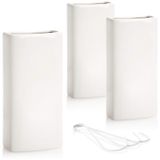 Merkloos Radiator luchtbevochtiger - Keramiek - Wit - Set van 3 - Max. 450 ml
