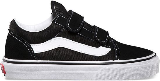Vans Old Skool V Sneakers Kinderen - Black/True White - Zwart