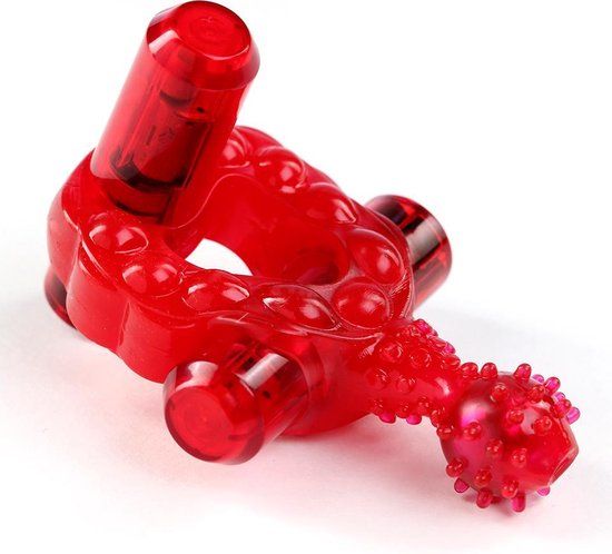 Zero Tolerance Mighty Marble Red Double Bullet Cockring - Standard Size - ABS