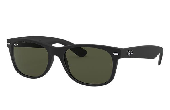 Ray-Ban RB2132 622 New Wayfarer Zonnebril - Zwart/Grijs - 55mm