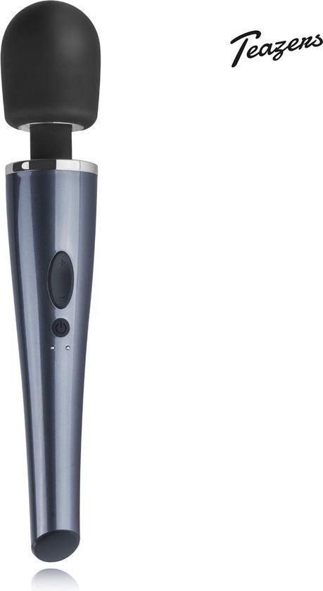 Teazers Black Lightning Wand Vibrator - Black - 32cm - USB Rechargeable