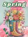 Spring Large Print Coloring Book for Adults and Seniors