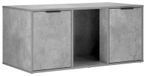 Chat meuble gris béton 100 x 49 x 45 cm Bois traité