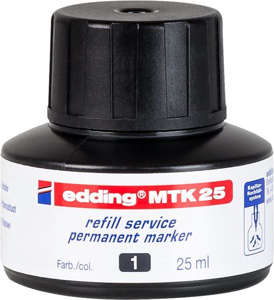 Edding MTK 25 navulinkt zwart 25 ml