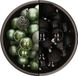 Bellatio Decorations Kerstballen mix - 74-delig - salie groen en zwart - 6 cm - kunststof