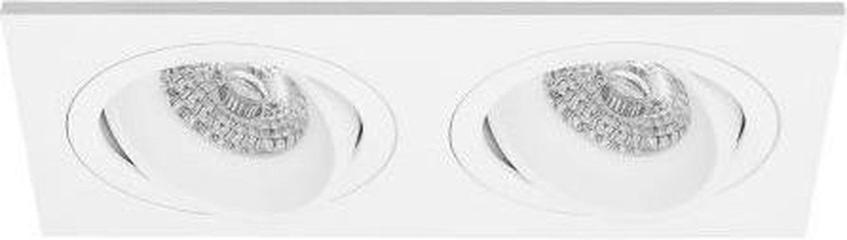 Philips Premium Inbouwspot Wieland Wit Verdiepte dubbele spot Koel Wit (4000K) Met Philips LED