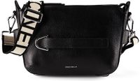 Coccinelle Gretel Ribbon Crossbody Bag Grained Leather Noir zwart