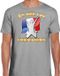 Bellatio Decorations Verkleed shirt voor heren - Frankrijk - grijs - voetbal supporter - themafeest M