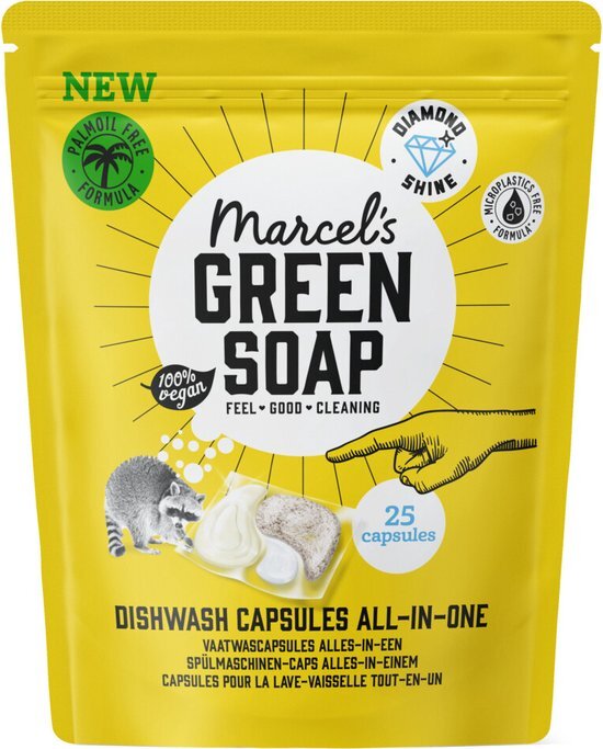 Marcel&#39;s Green Soap Vaatwascapsules Eco All-In-One 25 stuks
