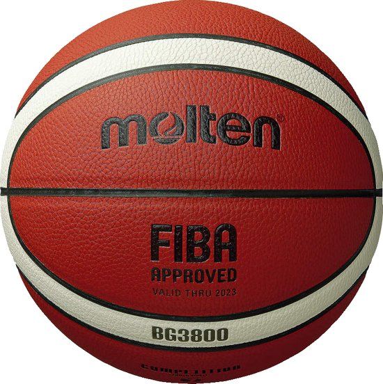 Molten BG3800 Basketbal Maat 5 - Oranje/Creme/Zwart - Imitatieleer