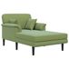 vidaXL Chaise longue Velours vert clair
