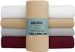 HUSH Living - Hoeslaken - 100% Katoen - 144TC - Elastiek Rondom - 180x200+30cm - Zand