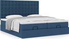 Maison Exclusive - Lit plateforme avec matelas, bleu, 200x200 cm, textile