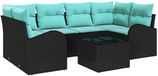vidaXL Tuinbank - Zwart en turquoise