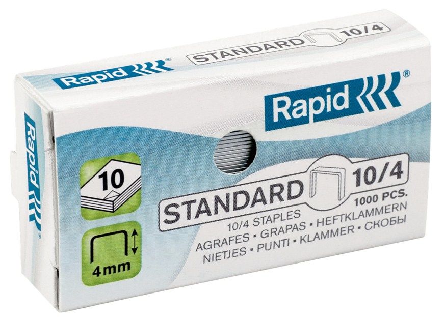 Rapid 10/4 Staples - 1000 Count - Stainless Steel