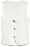 VERO MODA VMKYLIE SL VEST KNIT TOP EXP - Dames - Blouses - Maat S - Viscose/Polyester - Snow White