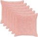 vidaXL Kussensloop 6 stuks Roze 70 x 70 cm Nep Konijnenbont