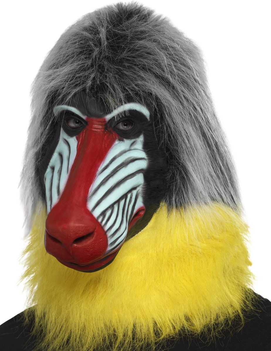 Smiffys Baboon Masker - Grijs - Maat: One Size