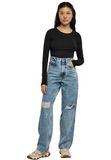 Urban Classics Stretch Jersey Longsleeve Body Dames Shirt met lange mouwen - S