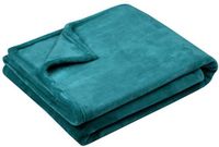 Stof Textiles Plaid/bankdeken Maribelle - emerald groen - 130 x 160 cm - polyester fleece