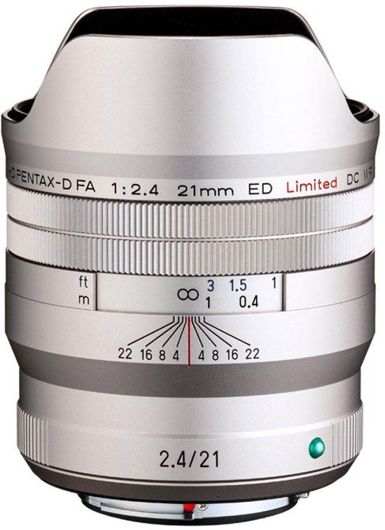 Pentax HD D-FA 21mm f/2.4 ED Limited DC WR objectief Zilver